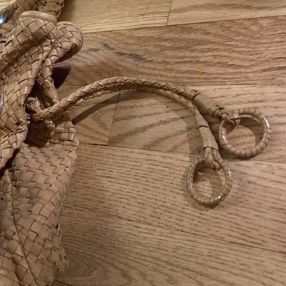 Elliot Lucca woven leather weave hobo bag brown tan - Picture 3 of 11